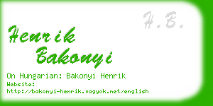 henrik bakonyi business card